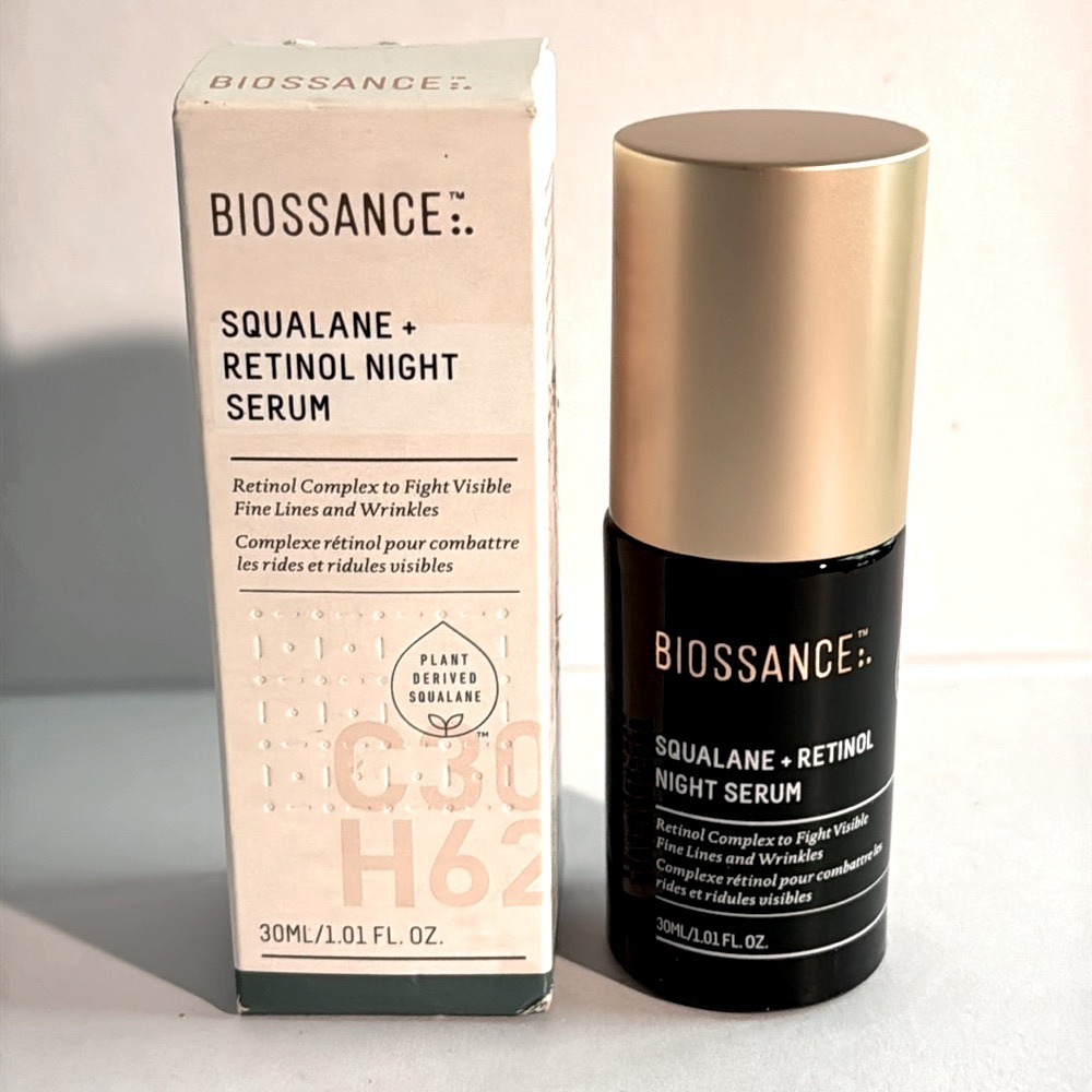Biossance Squalane + Retinol Night Serum 
FULL SIZE 1.01 Oz. NEW IN BOX!